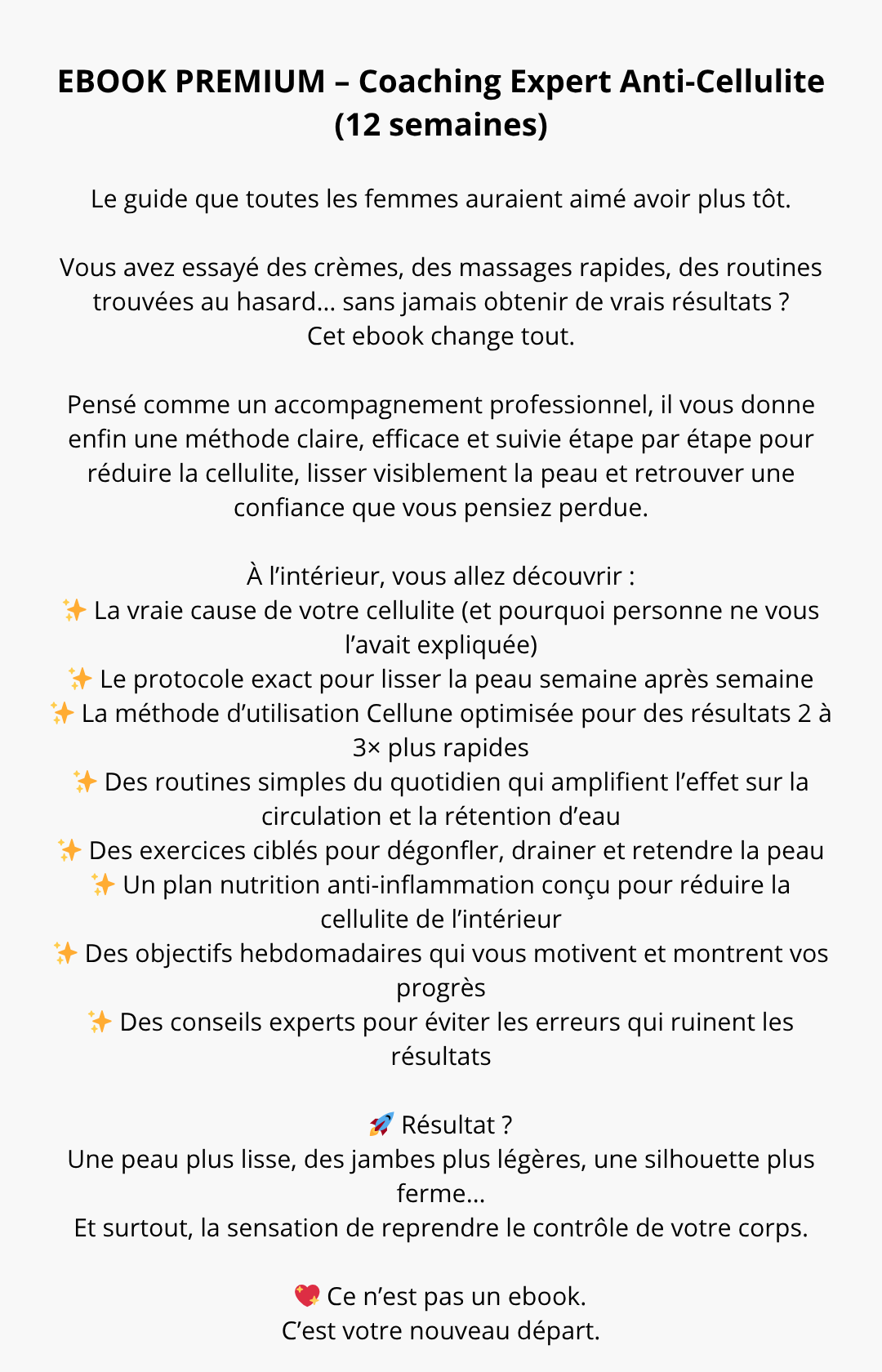 Coaching expert Anti-cellulite